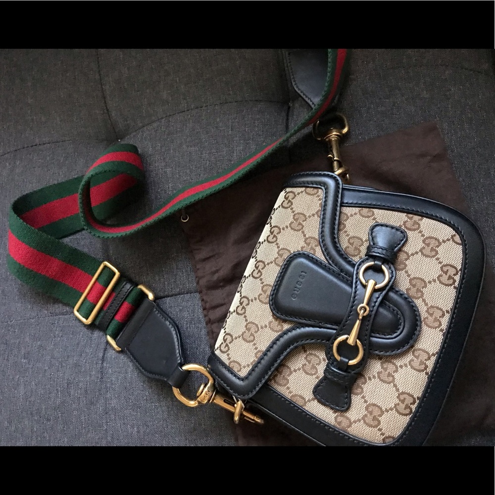 ❌SOLD❌ GUCCI Monogram Small Lady Web Shoulder Bag